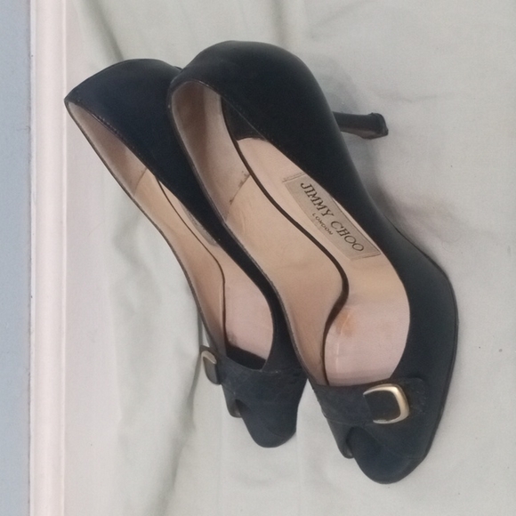Jimmy Choo Black Heels Size 35.5 - Picture 4 of 8